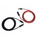 Wflnhb 5ft 12awg Black Red 12 Gauge Solar Panel Extension Cable Wire With Female And Male Connector
