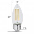 Feit Electric Bpetc40 950ca Fil Bpetc40950cafil 2 Rp 40w Equivalent Dimmable 300 Lumens Led Candelabra Light Bulb 3 5 H X 1 35