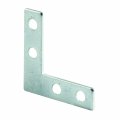 Prime-line Mp9222 Flat Angle Corner 1-1 2 In Steel Construction Zinc Plated 4-hole 10 Pack 