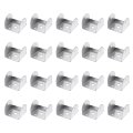 20 Pcs U Bracket For 2 01 In Panels Metal Shaped Fastener Brackets Guardrail Or Partitions Connection Silver 52 X 55 42mm 