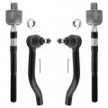 Boxi 4pcs Front Inner Outer Tie Rod Ends Replacement For Nissan Altima 2007 2008 2009 2010 2011 2012 Ev800356 Es800357 Es800358 