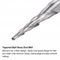 Uxcell Tapered Ball Nose End Mill Uncoated Solid Carbide 2 Flute Spiral Milling Cutter 0 75mm Radius 1 5mm Diameter 6mm Shank