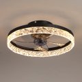 19 7 Ceiling Fan With Lights Remote Control Modern Enclosed Bladeless Dimmable Led 3 Color 6 Speeds Timing Reversible Blades 
