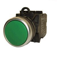 Sw-2837-205 Green Push Button Switch 22mm Flush Face Ip65 Rated 1 No And Nc Contact Blocks 600v Operating Voltage