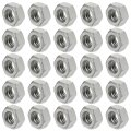 50pcs 1 4 -20 Coupling Nuts 5 5mm Length Carbon Steel Hex Rod Coupler Nut Fully Threaded Studding Connector Fasteners Silver 