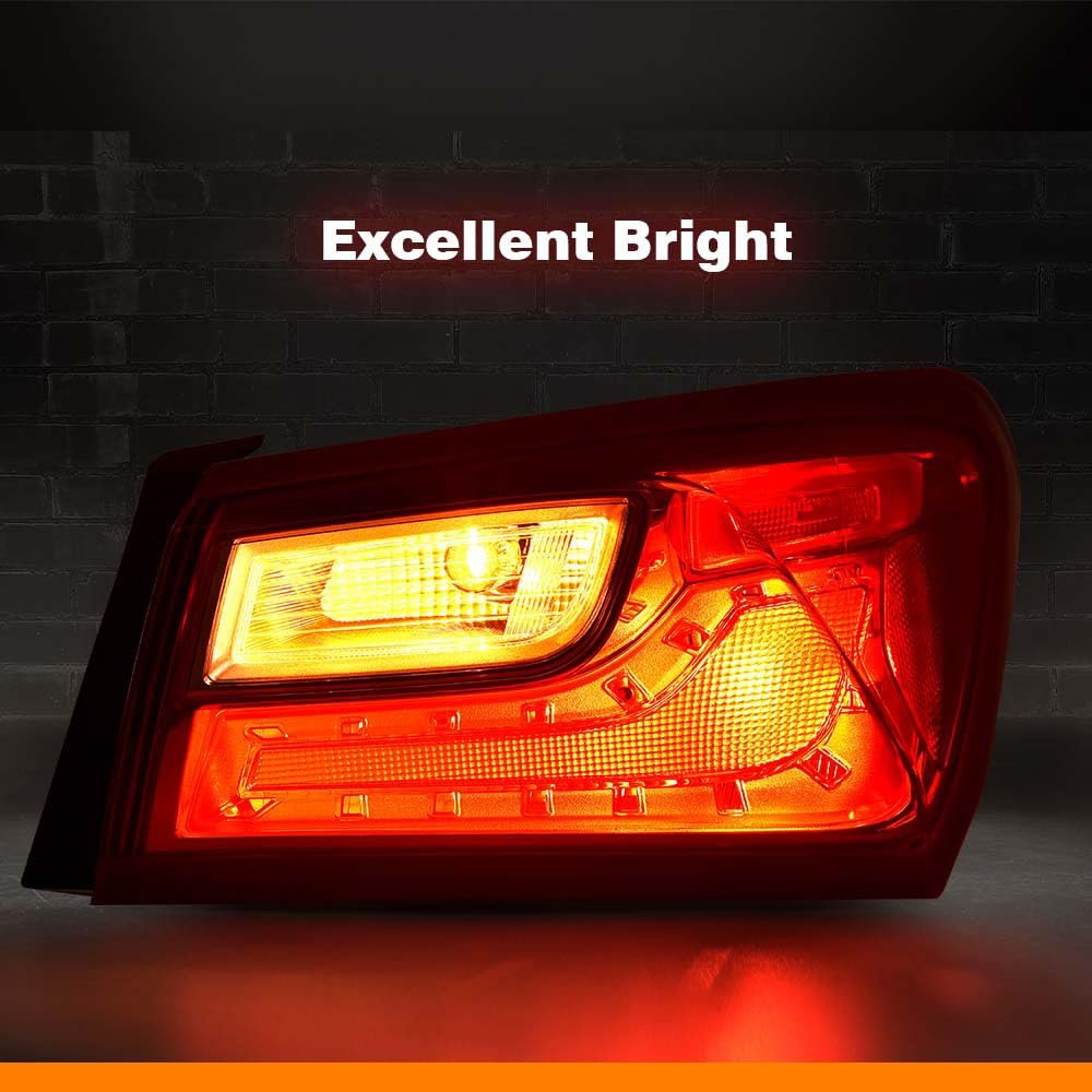 Rear Outer Right Tail Light Assembly For Chevy Malibu Xl 2016 2017 2018 2019 2020 2021 2022 Red Lens Brake Lamp Part Number