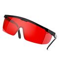 Hde Laser Eye Protection Safety Glasses For Green And Blue Lasers With Case Red 