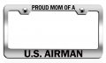 Proud Of A U S Airman Mom Mothers Day Ch Steel Auto Suv License Plate Frame Tag Holder