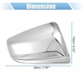 X Autohaux 1 Pair Exterior Triple Chrome Plated Top Half Mirrora Cover Cap Trim Overlay For Chevrolet Malibu 2013 2014 2015