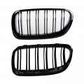 Double Line Glossy Black Kidney Grille Compatible With 2010-2016 2017 Bmw F10 Sedan 520i 523i 525i 528i 530i 535i 550i F11