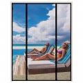 Wochitv Gray Magnetic Screen Door Fits Size 64 X 82 66 83 Double Opening Mesh Net Curtain With Magnet Keep Fresh Air In 