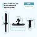78pc Full Fender Flare Hardware Clip Mounting Kit Direct Replacement Fit For Jeep Wrangler Unlimited Rubicon Sport Utility