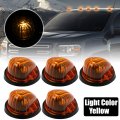 X Autohaux 5pcs Top Cab Marker Light Roof Running Lamps Yollew Covers Lens Yellow Led For Chevrolet C30 C20 K30 K20 1977-1986