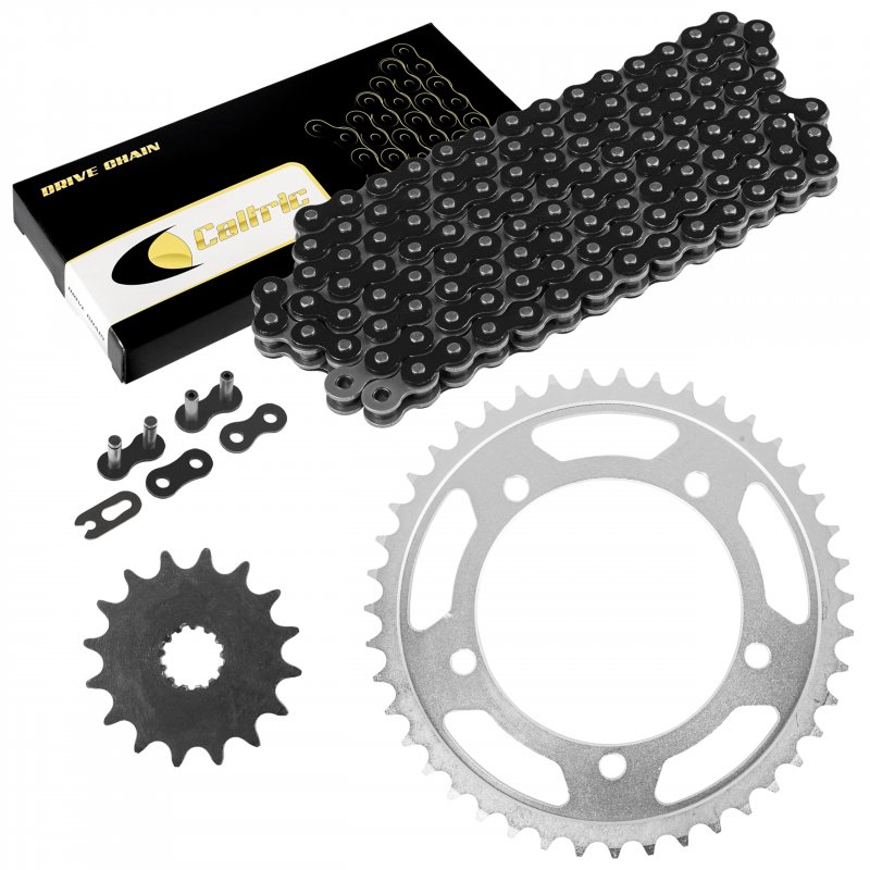 Black Drive Chain And Sprocket Kit For Suzuki Gsx-r600 2006 2007 2008 2009 2010 Includes Front Rear Sprockets With 120 Link