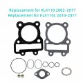 Waltyotur Motorcycle Engine Gasket Top End Kit Replacement For Kawasaki Klx110 2002-2017 Klx110l 2010-2017