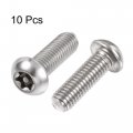 Uxcell M8x25mm Torx Security Machine Screw 10pcs Pan Head Screws Inside Column 304 Stainless Steel Fasteners Bolts