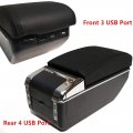 Hrchcg Car Armrest For Suzuki Jimny 2007-2018 Interior Center Consoles Rotatable Black Storage Arm Rest Dual Layer With 7 Usb