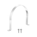 1pcs 160mm 6-5 16 Two Hole Rigid Pipe Strap 304 Stainless Steel Conduit Clamp Thicken U Bracket Heavy Duty With Self-tapping 