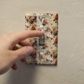 Framed Horses Selfie Picture Pattern Plastic Wall Decor Toggle Light Switch Plate Cover 