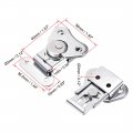 Uxcell 1 57-inch Iron Butterfly Twist Latch Keeper Toggle Clamp For Case Box Silver
