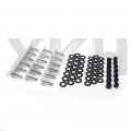 Xkh- Motorcycle Silver Normal Fairing Bolts Compatible With 2004 2005 Kawasaki Ninja Zx10 Zx10r B075dx38jz
