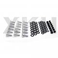 Xkh- Motorcycle Silver Normal Fairing Bolts Compatible With 2004 2005 Kawasaki Ninja Zx10 Zx10r B075dx38jz