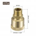 Uxcell Grease Oil Cup Cap M10x1 Male Thread 1 5ml Brass Machine Parts 4pcs