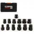 Abn Impact Bolt Remover Nut Extractor Socket Set 14pc Hex Stripped Screw Removers Sockets For Damaged Frozen Rusted Round-off