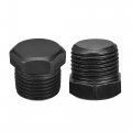 Outer Hex Head Socket Pipe Fitting Plug 3 8npt Male Thread Carbon Steel 2pcs For Terminate Ends 