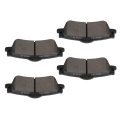 Rear D1352 Semi-metal 4pcs W Hardware Disc Brake Pad Set