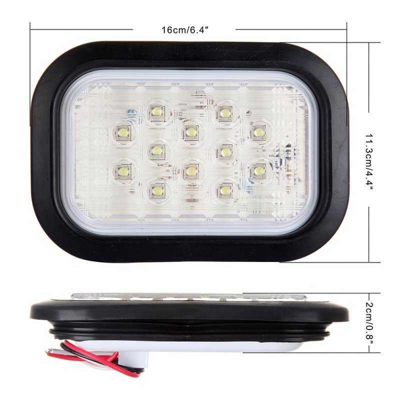 12led Universal Side Marker Light 4pcs White Red Trailer Lamp Stop Turn Tail 4x 4led Fit For Boats Van Truck Pickups 12v Signal