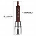 Uxcell 1 2 Drive X T40 Torx Bit Socket S2 Steel Bits Cr-v Sockets 4 Length Use With Ratchet Wrench Slide Bar Extension Rod