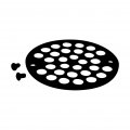 Westbrass 4 O D Sold Brass Shower Strainer Cover Matte Black D3192-62