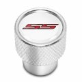 Ipick Image For Chevrolet Camaro Ss Logo White On Shining Silver Aluminum Tire Valve Stem Caps