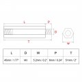 Uxcell 20pcs M3 45 6mm Female Male Thread Brass Hex Standoff Spacer Screws Pcb Pillar