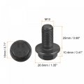 Uxcell Metric M12x25mm Hex Flange Bolts 6pcs 10 9 Grade Carbon Steel Hexagon Head Screws