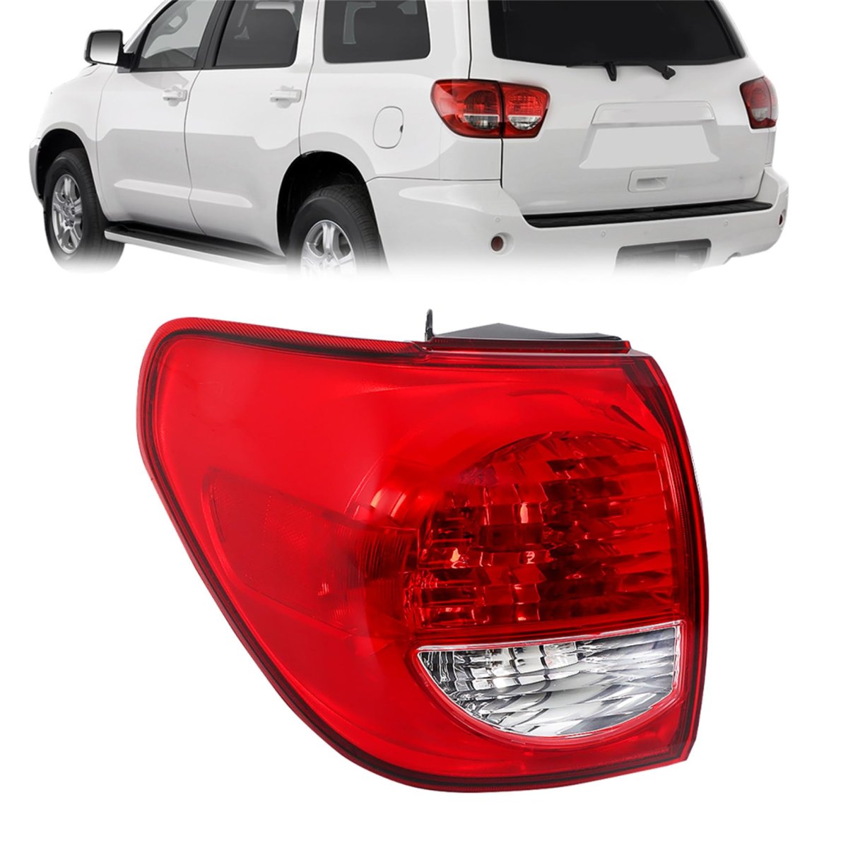 Lh Rear Brake Outer Tail Light Assembly For Toyota Sequoia 2008 2017 Left Side Red Lens Replacement 81560-0c080 815600c080