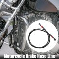 X Autohaux Brake Hose An3 28 90 Degree M10 Motorcycle Hydraulic Line Oil Pipe Fitting For Atv Motocross Racing Bike 130cm Black