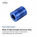 Uxcell 5pcs 10mm To Aluminum Alloy Shaft Coupling L25xd19 Flexible Coupler With Screws For Encoders And Motors Blue