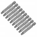 Uxcell 1 4-inch Hex Shank 50mm Length Square Head Sq3 Magnetic Screw Driver S2 Screwdriver Bits 10pcs