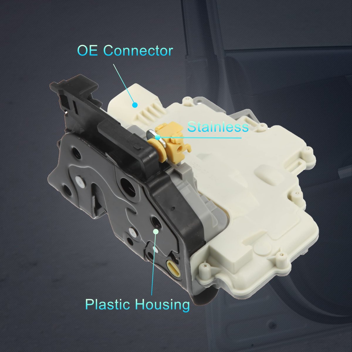 Door Lock Actuator Rear Left Side For Seat Leon 1p1 2005-2012 Hatchback 1p0839015 Plastic Metal White