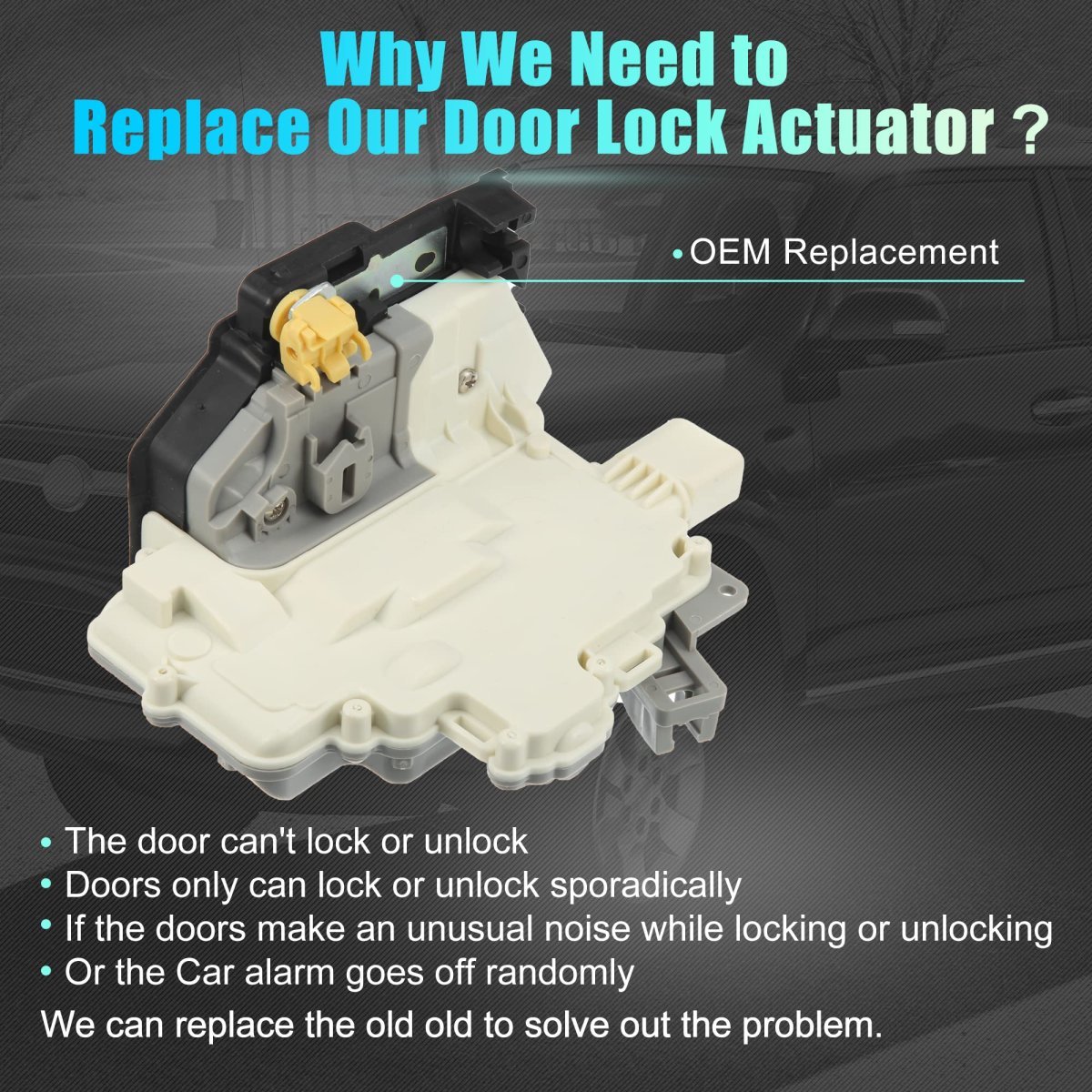 Door Lock Actuator Rear Left Side For Seat Leon 1p1 2005-2012 Hatchback 1p0839015 Plastic Metal White