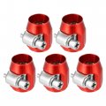 5 Pcs An4 Hex Car Hose Finisher Flexible Pipe Clamp With Screw Red