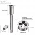 Uxcell 3pcs Tap And Die Set 1 2-20 Unf Thread Roundpinging Tool Tap Kit For Nut Screw Bolt Thread Repair