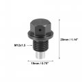 X Autohaux M12x1 5 Oil Drain Plug Magnetic Aluminum Sump Nut Bolt With Washer For Car Motorcycle Black