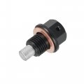 X Autohaux M12x1 5 Oil Drain Plug Magnetic Aluminum Sump Nut Bolt With Washer For Car Motorcycle Black