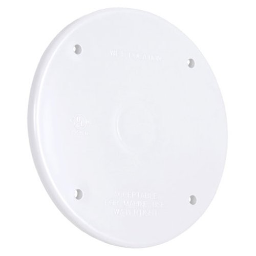 Hubbell-bell Pbc300wh Blank Weatherproof Nonmetallic Device Cover Round White