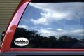 Stickertalk Oval Sacramento Skyline Vinyl Sticker 5 Inches By 3 