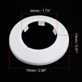 Uxcell 43-44mm Pipe Cover Decoration Pp Plastic Water Escutcheon White 6pcs