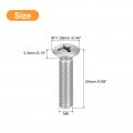 Uxcell M6x25mm Oval Head Phillips Machine Screws 25pcs 304 Stainless Steel Slightly Raised Countersunk